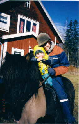 Linda och sonen Rasmus 2000