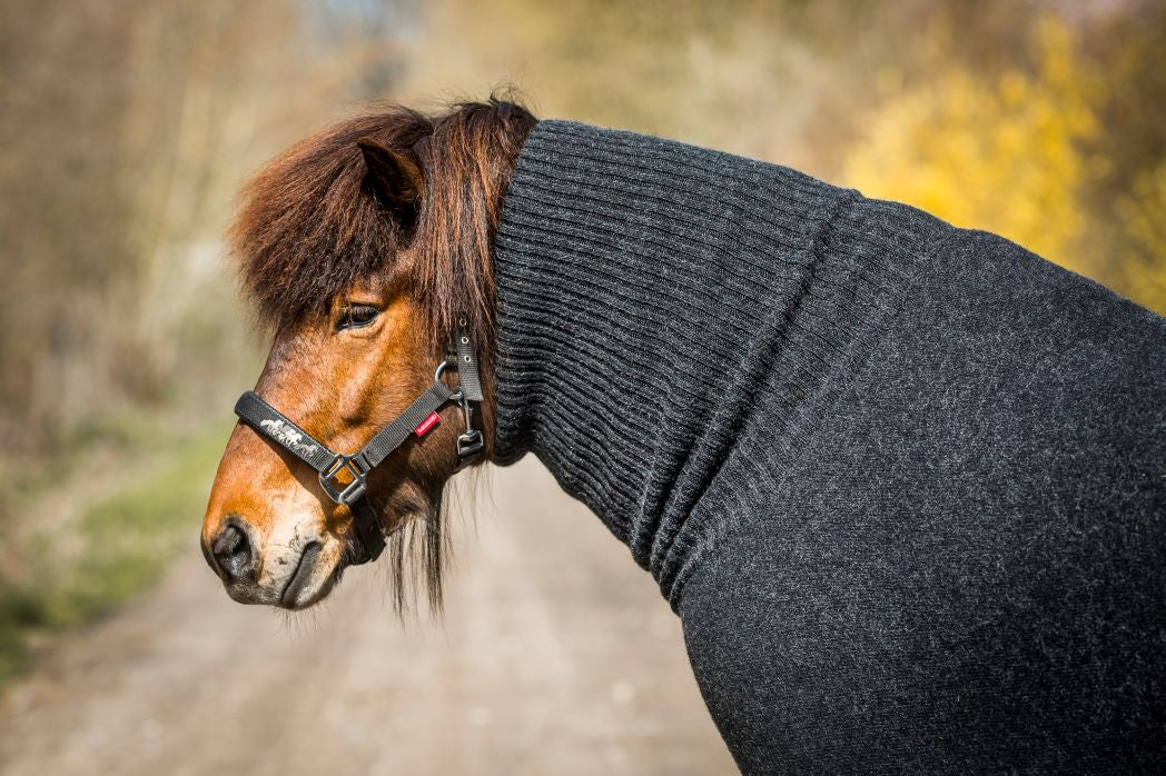 Svettäcke Ull Polokrage Svart