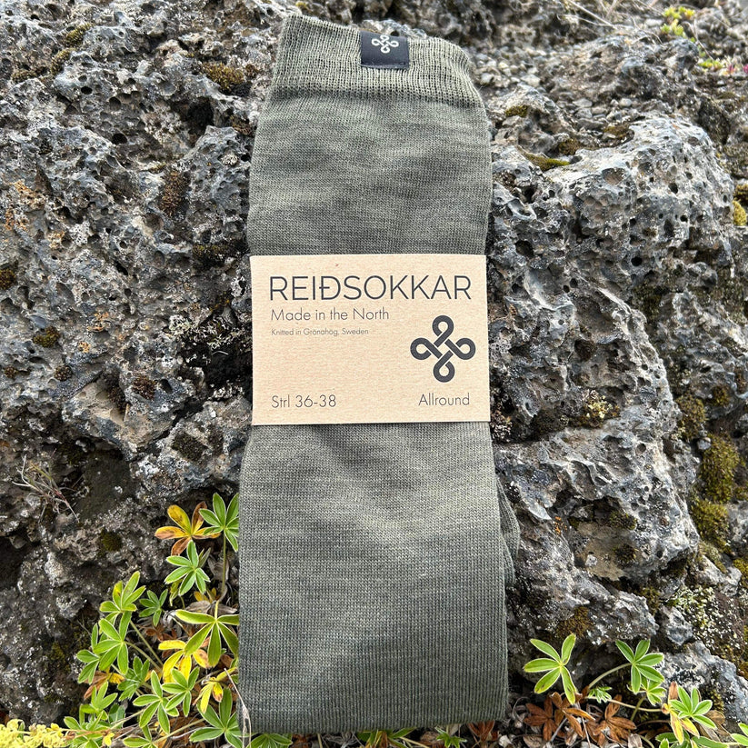 Reiðsokkar Ridstrumpa Skogsgrön 75% Merinoull