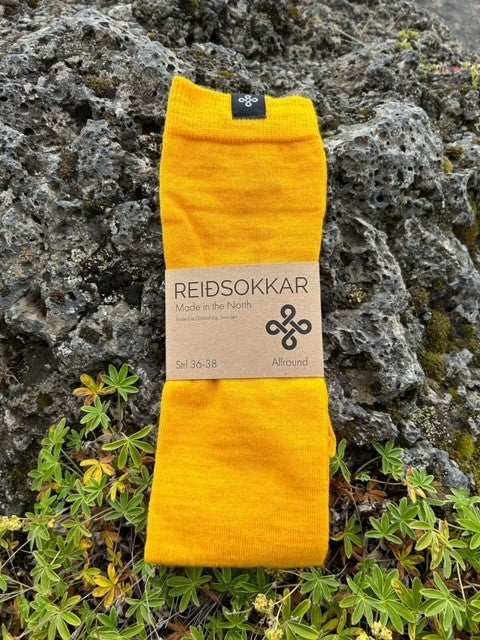 Reiðsokkar Ridstrumpa Sunna Gul 75% Merinoull