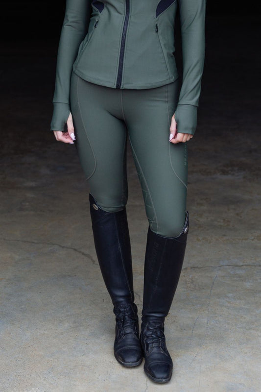 Top Reiter Leggings "Kvík" Mossgrön